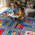thumbnail image 6 of Kids Carpet Playmat Rug 78.7"x59" Blue, Non-Slip City Road Map Car Play Rug for Playroom Bedroom Boys, 6 of 6