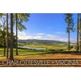 thumbnail image 3 of Charlottesville, Virginia, Farm and Lake Scene (100% Cotton Tea Towel, Decorative Hand Towel, Kitchen and Home), 3 of 3