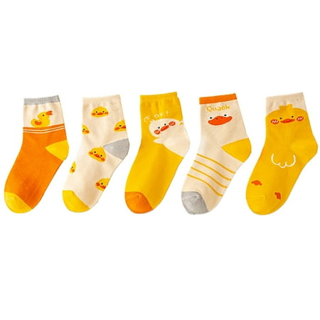 

JAHH Children s Crew Thin Lightweight Casual Socks 5PC Baby Midtube Baby Floor Sock Spring Summer Autumn Cartoon Animal Socks for Boys Girls Cute Cartoon Soft Comfort Breathable