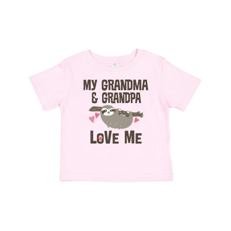 

Inktastic Grandma and Grandpa Love Me Sloth Girls Toddler T-Shirt