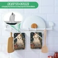 thumbnail image 6 of 2 Pieces Square Heat Insulation Pads Square Heat Insulation Gloves Oven Gloves Kitchen Gloves Cooking Gloves Heat Insulation Gloves Warm Cute Christmas Owl, 6 of 7