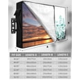 thumbnail image 7 of Outdoor TV Cover 60 to 65 Inch Weatherproof, Rustic Field Waterproof TV Screen Protector for Outside Decor with Zipper and Pocket 58"L x 37"H , Silhouette Flower Herb Turquoise Black, 7 of 7