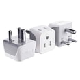 thumbnail image 2 of India, Nepal, Pakistan Travel Adapter Plug by Ceptics - Type D (3 Pack) - Ultra Compact - Dual USA Input - Safe Grounded Perfect for Cell Phones, Laptops, Camera Chargers and More (CT-10), 2 of 5