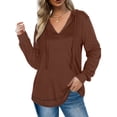 thumbnail image 2 of ADREAMLY Women's Hoodie Long Sleeve Pullover Hooded Sweatshirt with Pocket, 2 of 8