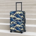 thumbnail image 6 of Pofeuu Japanese Water Wave Print Luggage Suitcase Cover Protector Luggage Washable Covers Aesthetic for 18/24/28/32 inch Luggage（No luggage included）-Medium, 6 of 7