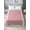 Soft Rose, variant on Queen Flat Sheet Only Romantic Pink Linen Texture Soft Microfiber Cooling Bedding Sheets White Braided Leaves Flat Bed Sheet