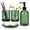 Green, variant on Bathroom Accessories Set, 4Pcs Bathroom Glass Soap Dispenser Set ,with Soap Dispenser , Soap Dish, Tumbler,Brown