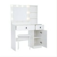 thumbnail image 6 of Jopath Makeup Vanity Set with Mirror & Lights,Makeup Vanity Desk with Large Drawers & 3 Storage Dreeser for Bedroom,White, 6 of 7