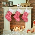 thumbnail image 4 of SKYSONIC Christmas Stocking Personalized Christmas Red Large Candy Stocking Hanging Gift Xmas Stockings Decoration 1 PC for Family Holiday Party Ornaments Decor Fireplace, 4 of 7