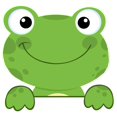 thumbnail image 2 of Cute Frog Smiling over Wall Decal Mural by Wallmonkeys Vinyl Peel and Stick Graphic for Girls (12 in W x 11 in H), 2 of 4