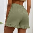 thumbnail image 3 of QLEICOM Womens Athletic Shorts, Plus Size Shorts, Fashion Solid Casual Wide Leg Loose High Waist Shorts Pants Yoga Shorts, Running Shorts, Comfy Beach Shorts, Cycling Shorts Army Green S, 3 of 7