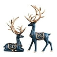 thumbnail image 1 of Estatua de reno, escultura animal, figura artística coleccionable, artesanía decorativa para Opción 3-Azul, 1 of 7