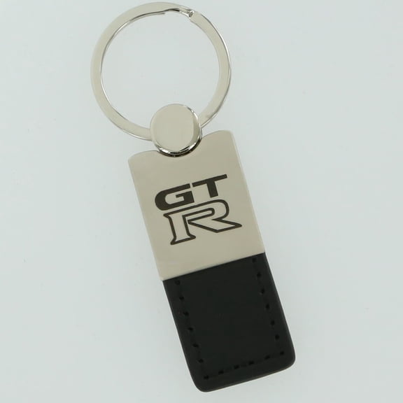 Nissan GT-R Keychain & Keyring - Duo Premium Black Leather