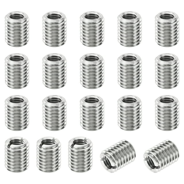 Unique Bargains Adaptateurs Filetage Manchon Réducteur Écrou 20pcs M12x1.75 Mâle à M8x1.25 Femelle Réparation Insert Écrou 15mm