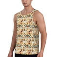 thumbnail image 2 of Haiem 70s Hippie Style Men Workout Tank Top Gym Bodybuilding Sleeveless Muscle T Shirts Athletic Tank Breathable Workout Shirt-Small, 2 of 9