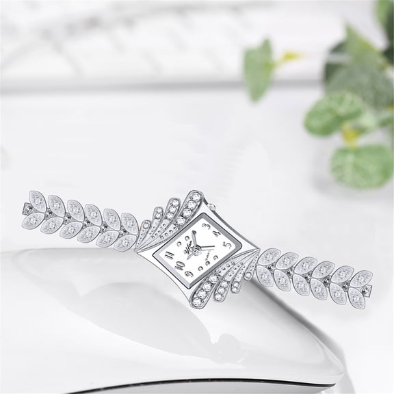 WWG Watches for Women Yfan Ladies Fashion Quartz Watch Stainless Steel Strap Watch Analog Watch Holiday