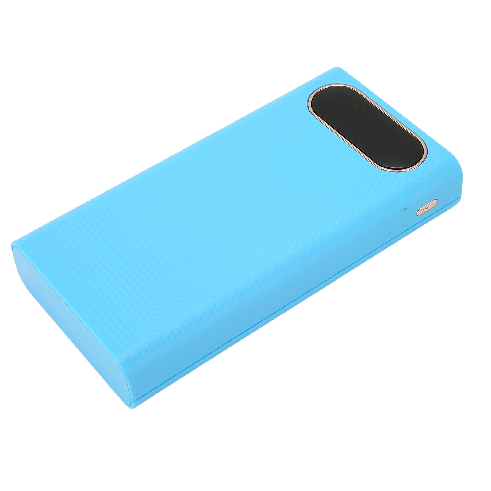 6x21700 Battery Power Bank Case, Accurately Display Power LCD Display Blue 21700 Battery Charger Case Portable  For Cell Phones