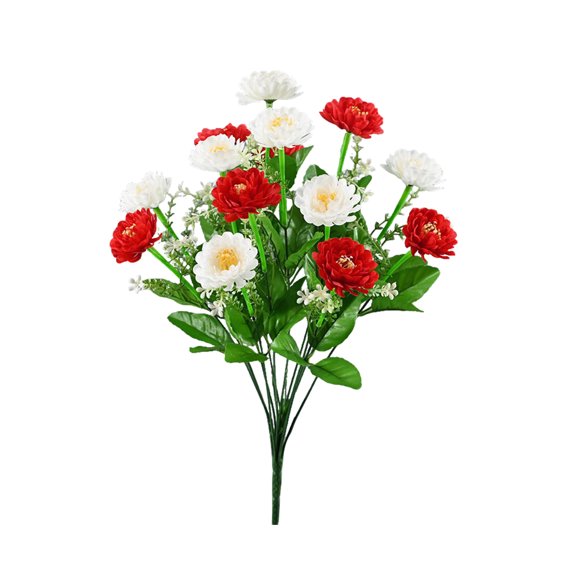 Easdesey 1PC Artificial Flowers For Outdoors 17.7'', Wisteria Cemetery Flowers Durable Silk Floral Arrangements For Home Garden Outdoor Cemetery Grave Fences Spring Summer Decor Floral Arrangements