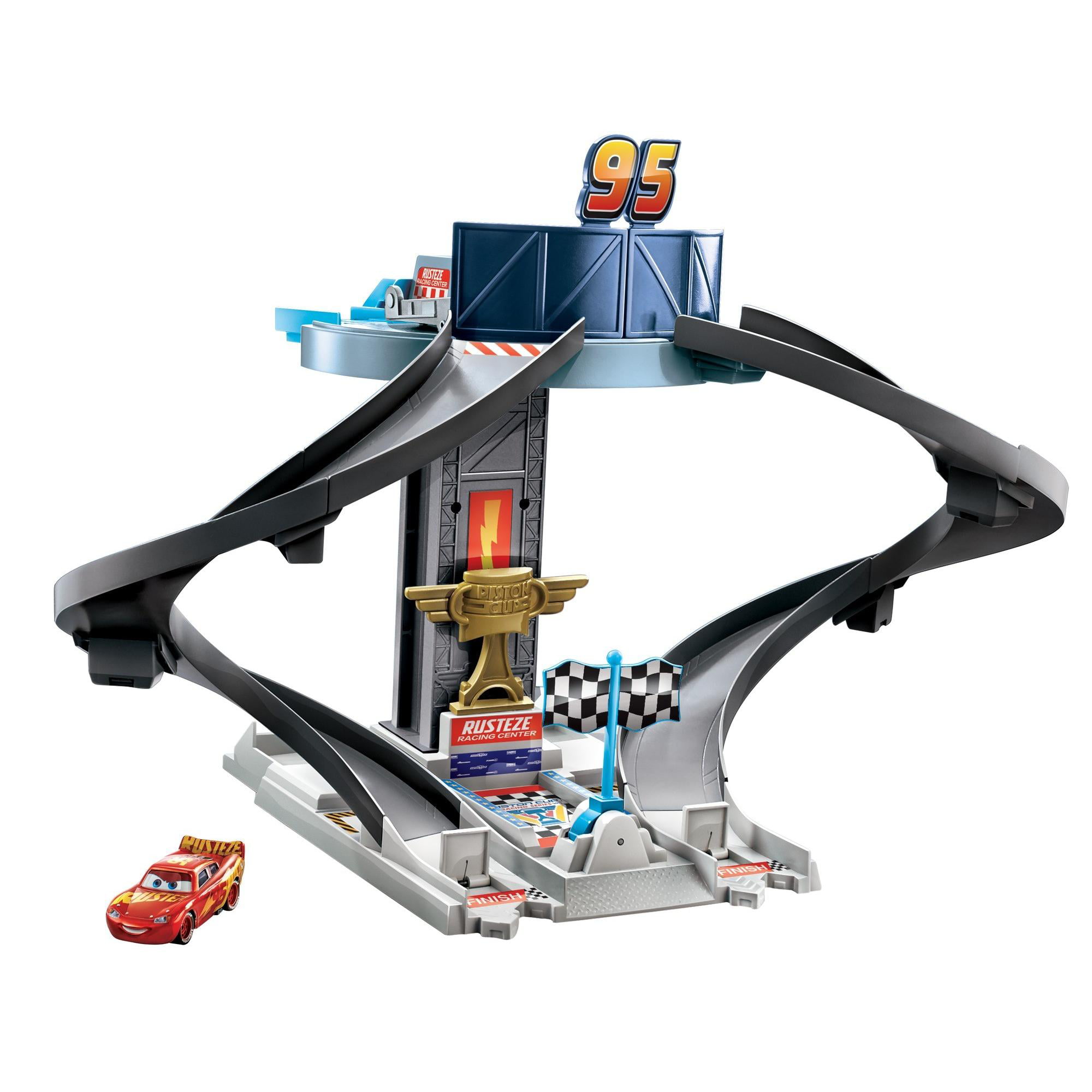 Disney Pixar Cars RustEze Racing Tower Race Car Track Set