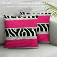 thumbnail image 3 of BCIIG Zebra Print Decorative Throw Pillow Cover Cushion for Home Couch Living Room Bed Sofa - Short Plush Material Invisible Zipper Closure 1PC 18x18in, 3 of 5