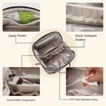 thumbnail image 3 of WANDF Travel Makeup Bag,PU Leather Toiletry Bag for Women,Waterproof  Cosmetic Bag,Flat Open Portable Cosmetic Organizer for Skincare, Brushes,Travel Essentials(Black&White Leopard Print), 3 of 10