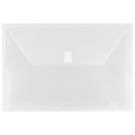 UPC: 0632963046124 | JAM Plastic Hook and Loop Envelopes  9.8  x 14.5   12 Per Pack  Clear