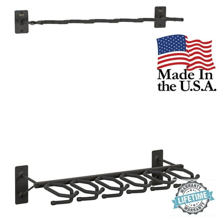 Hold Up Displays - Gun Rack and Rifle Storage Holds 6 Winchester Remington Ruger Firearms and More - Heavy Duty Steel - Made in