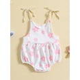 thumbnail image 2 of Bagilaanoe Newborn Baby Girl Rompers Floral Print Sleeveless Bodysuit 3M 6M 12M 18M 24M Infant Summer One Piece Jumpsuit, 2 of 9
