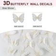 thumbnail image 2 of Unique Bargains 12pcs 3D Butterfly Wall Stickers Butterfly Removable Fresco Sticker Art Decals for Home Room Decoration White, 2 of 6