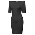 thumbnail image 2 of FashionOutfit Women's Summer Off-Sholder Soft Stretchy Tight Short Sleeve Dress, 2 of 3