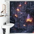 thumbnail image 4 of Rose Crystal Luminescence Shower Curtains - Bath Shower Curtain Set with 12 Hooks for Adults Kids Bathroom Decor Accessories, 4 of 7