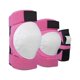 thumbnail image 1 of Naiovety 6 piezas/juego de rodilleras con correa ajustable, coderas, protector de cintura para monopatín patinar Rosado L, 1 of 6