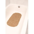thumbnail image 6 of Rose Gold Anti-Slip Bath Mat with Suction Cups – Oval 26.5” x 14” Shower Mat with Quick-Dry Drain Holes, Pebble Textured PVC for Bathroom, Dorm, Apartment, or Extended Stays, 6 of 6