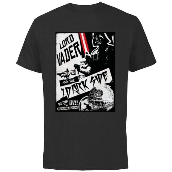 Star Wars Lord Vader and the Dark Side Band - Short Sleeve Cotton T-Shirt for Adults - Customized-Black