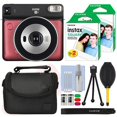 thumbnail image 2 of FUJIFILM INSTAX SQUARE SQ6 Fuji Instant Film Camera Ruby Red + 40 Film Bundle, 2 of 12