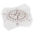 thumbnail image 1 of Ambesonne Compass Place Mats Set of 4, Retro Paint Splashes, Standard Size, Umber, 1 of 6
