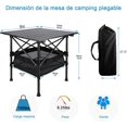 thumbnail image 2 of Mesa de camping plegable con bolsa, Mesa de picnic portátil ligera de acero al carbono, Con bolsa de almacenamiento de malla, impermeable, adecuada para camping/Playa/Picnic/Barbacoa, 2 of 4