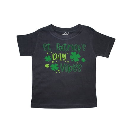 

Inktastic St. Patrick s Day Vibes with Clovers Gift Toddler Boy or Toddler Girl T-Shirt