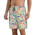 thumbnail image 2 of Bixox Men's Famous Places printing Casual Classic Fit Short Summer Beach Shorts, 2 of 6