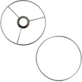 thumbnail image 1 of TRAHOO-Wire Lamp Shade Rings with European Fitter (16\u201d Diameter), Includes 2 Galvanized Steel Silver Drum Rings, Make DIY Table/Floor/Pendant Lamps, Compatible with Most IKEA & Target Lamps, 1 of 4