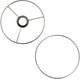 thumbnail image 1 of TRAHOO-Wire Lamp Shade Rings with European Fitter (16\u201d Diameter), Includes 2 Galvanized Steel Silver Drum Rings, Make DIY Table/Floor/Pendant Lamps, Compatible with Most IKEA & Target Lamps, 1 of 4