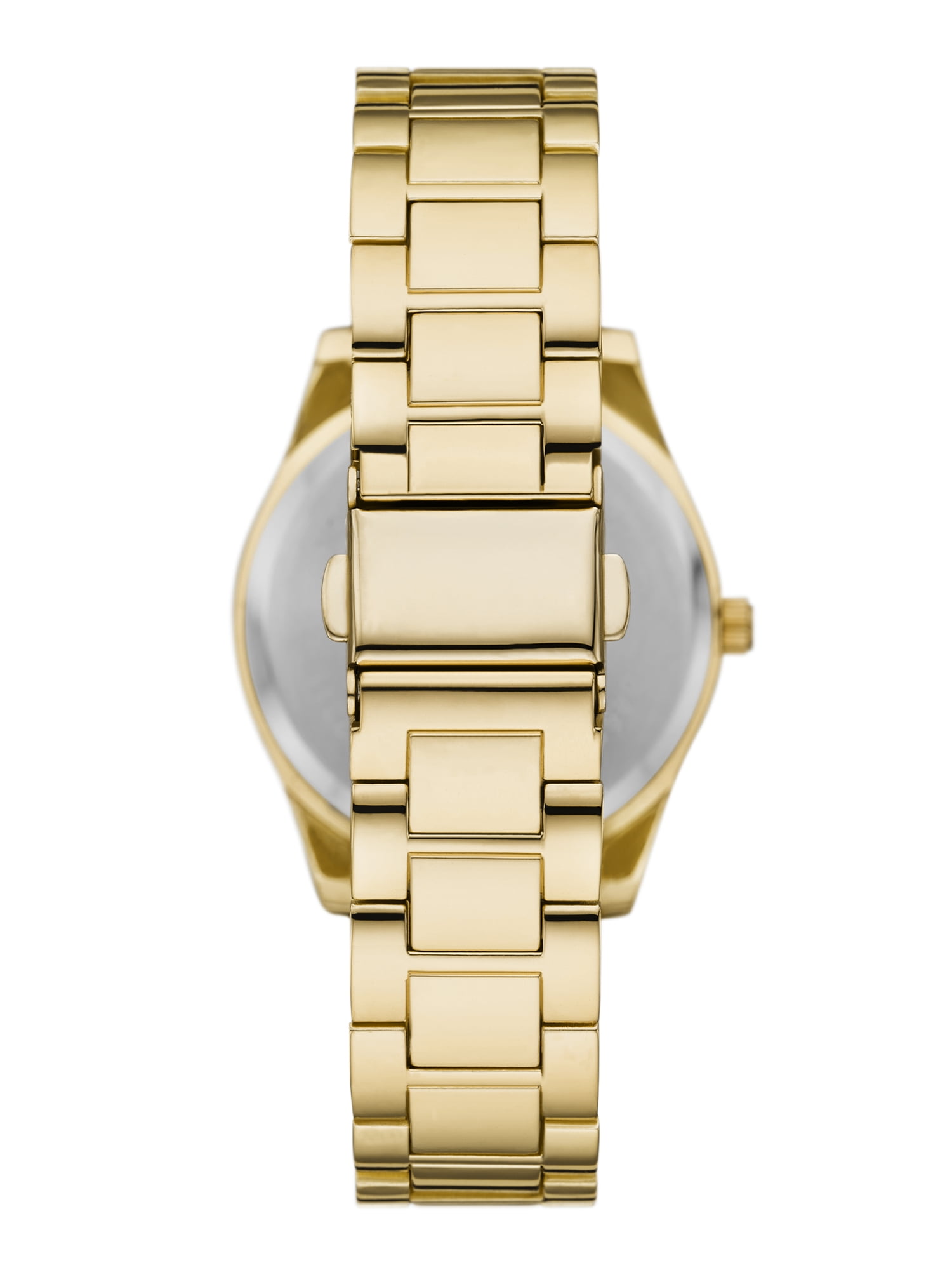 Folio Women's Watch Gift Set: Gold Round Case, Gold Sunray Dial