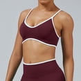 thumbnail image 5 of Arlun,Sports Bras for Women Wireless High Support Seamless Bralettes Full Coverage No Underwire Color Block Workout Bra for Running Exercise Yoga Gym Fitness Training Brick Red L, 5 of 5
