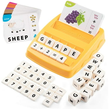 TYMZDYN Matching Letter Game for Kids 3 -8 Year Olds, 2 in 1 Word Spelling & Reading Educational Toys Fun Alphabets Number Preschool Learning Toys for Boys Girls Birthday Gifts Ages 3 4 5 6 7 8