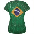 thumbnail image 2 of Distressed Brazilian Flag All Over Womens T Shirt Multi MD, 2 of 2