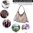 thumbnail image 2 of Fashion Handbags for Women Large Designer Ladies Hobo bag Bucket Purse Faux Leather, 2 of 8