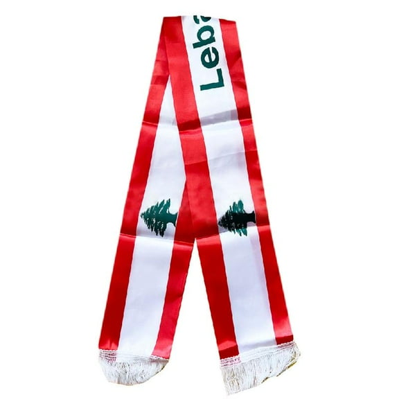 Popular Lebanon Flags Scarf Shawl Lebanese Satins Sash Scarf for Unisex