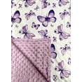 thumbnail image 1 of Manta para Bebé CLOSOCKEY 75x100 cm Doble Capa Morada con Mariposas, 1 of 8