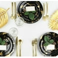 thumbnail image 4 of Elegant Design Disposable 7.5" & 10" Plastic Plates For Dinner Parties - Choose (Black Gold Stroke,Both 7" & 10",120 Count), 4 of 4