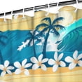 thumbnail image 4 of Boho Tropical Beach Shower Curtain with Vibrant Palm Trees, Waterproof Fabric, Machine Washable, Hooks Included, Summer Beach Palm Trees and Hawaiian Sunset, 4 of 5